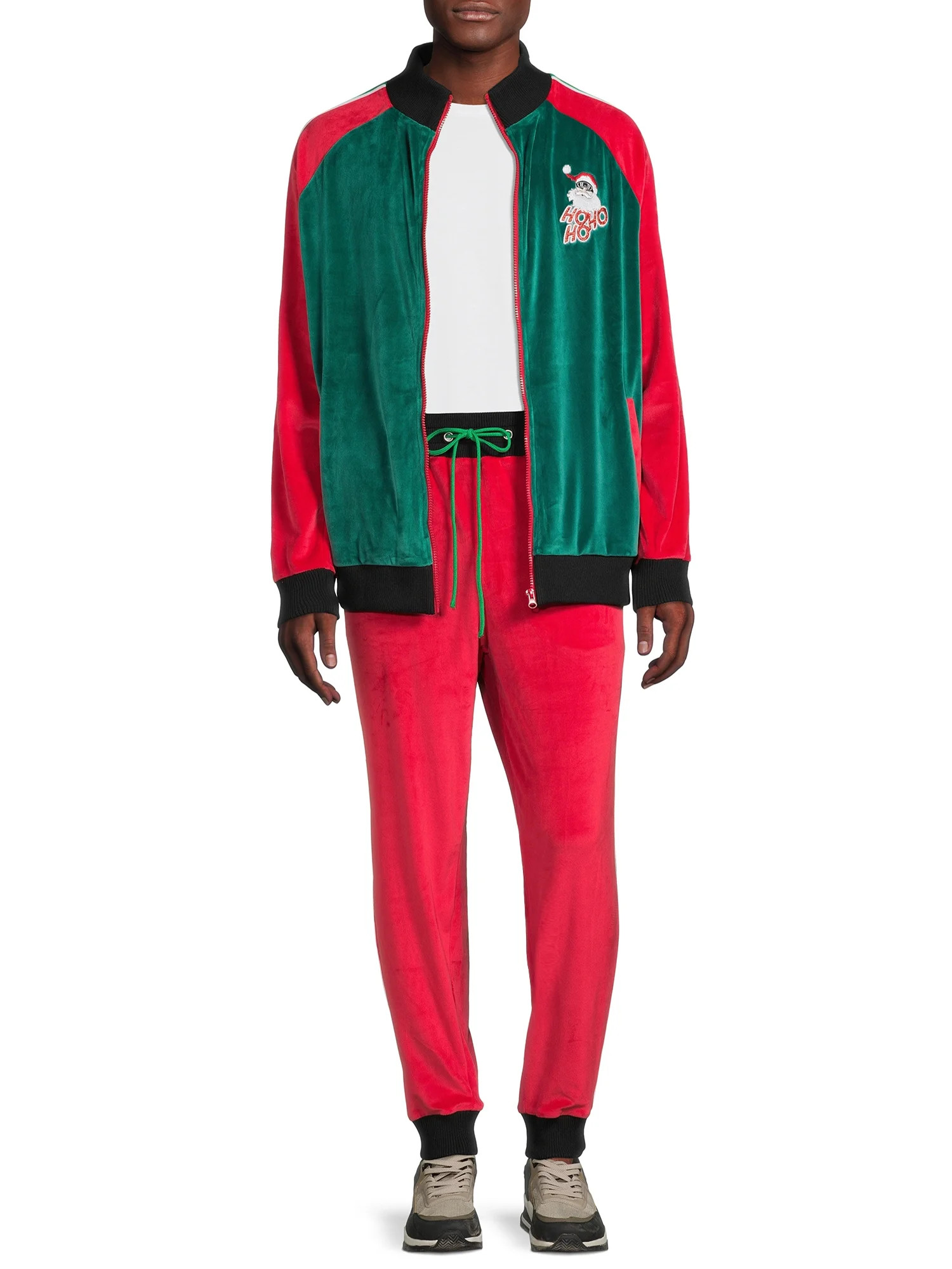 Jolly Knits Men's Ugly Christmas Tracksuit Set, 2 Piece Outfit Set S-3XL - Walmart.com | Walmart (US)