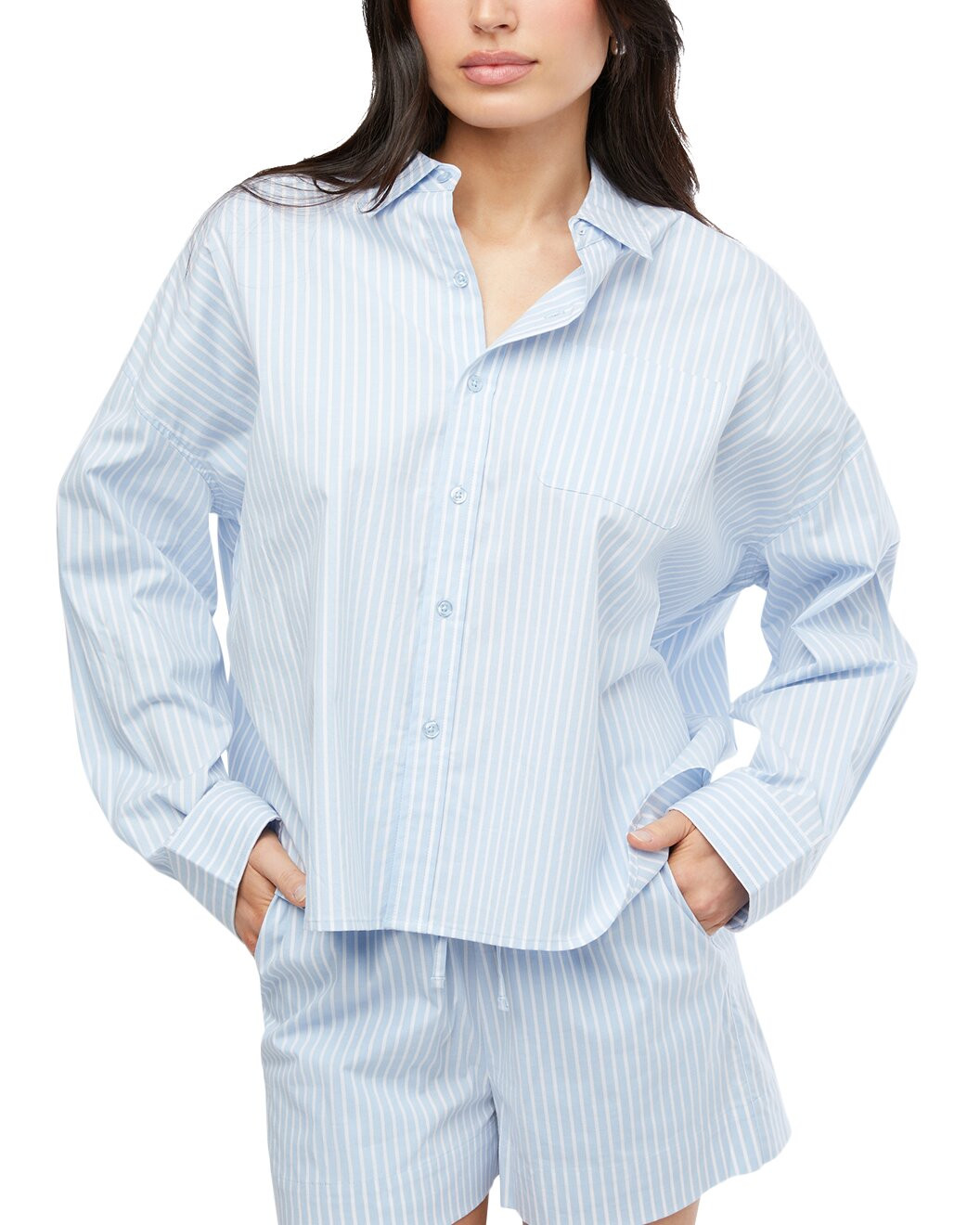 Cropped Button Front Shirt | Gilt & Gilt City