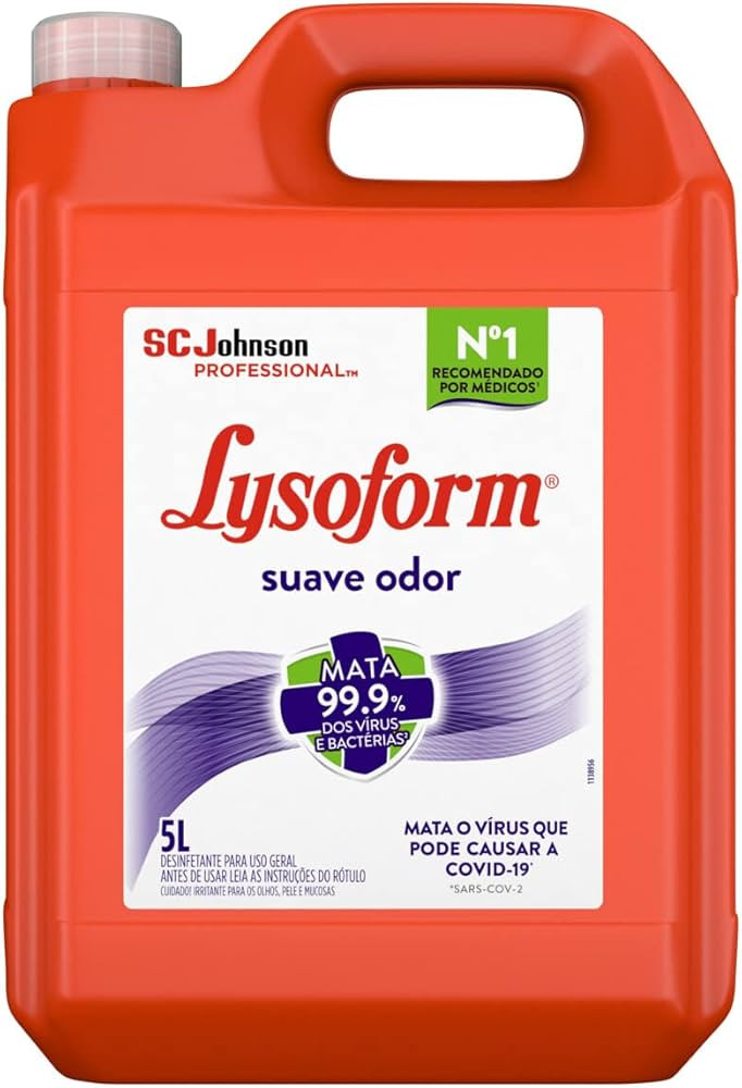 Lysoform Suave Odor, Desinfetante Líquido, Limpeza Pesada e Eficiente, 5l | Amazon (BR)