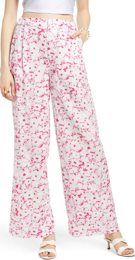 Open Edit Wide Leg Linen Blend Pants | Nordstrom | Nordstrom
