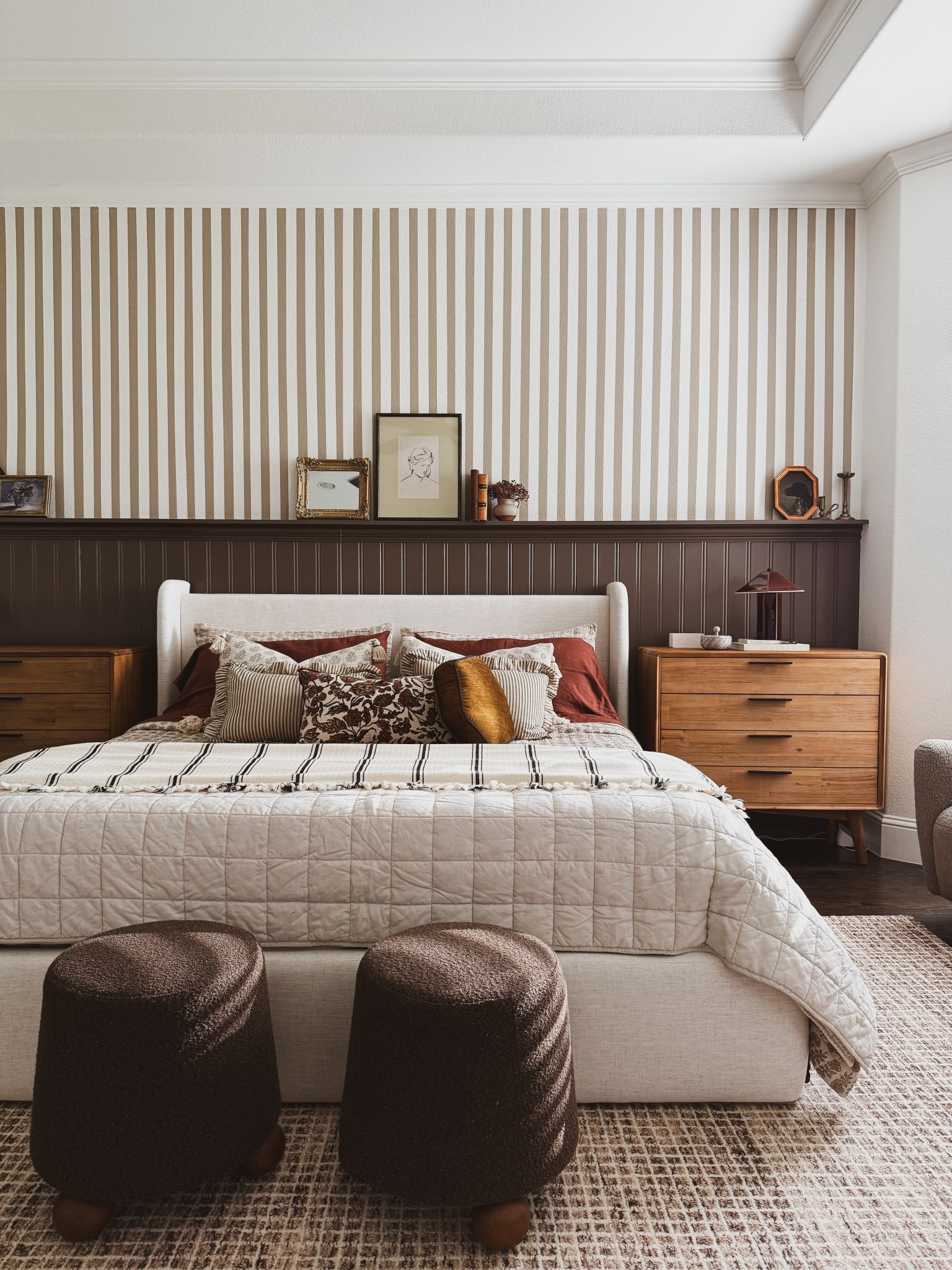 throw pillows, throw blanket, block print, quilts, bedding, linen sheets, storage bed, nightstands, ottoman, swivel accent chair, Castlery, nightstand, floor mirror

#LTKHome