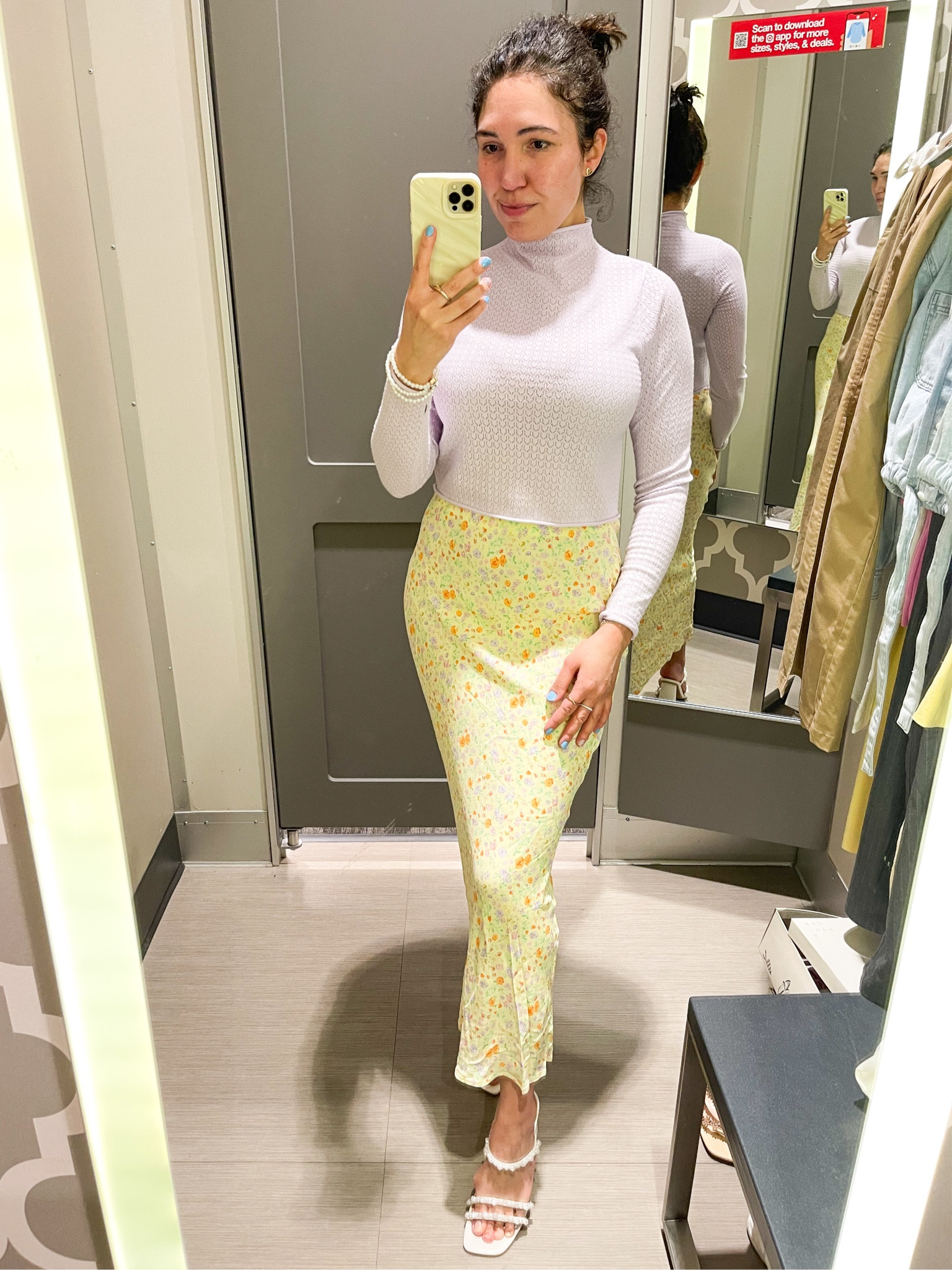 Spring outfit from Target - everything in my usual Small. Spring outfits, floral skirt, spring top, sandals 

#LTKstyletip