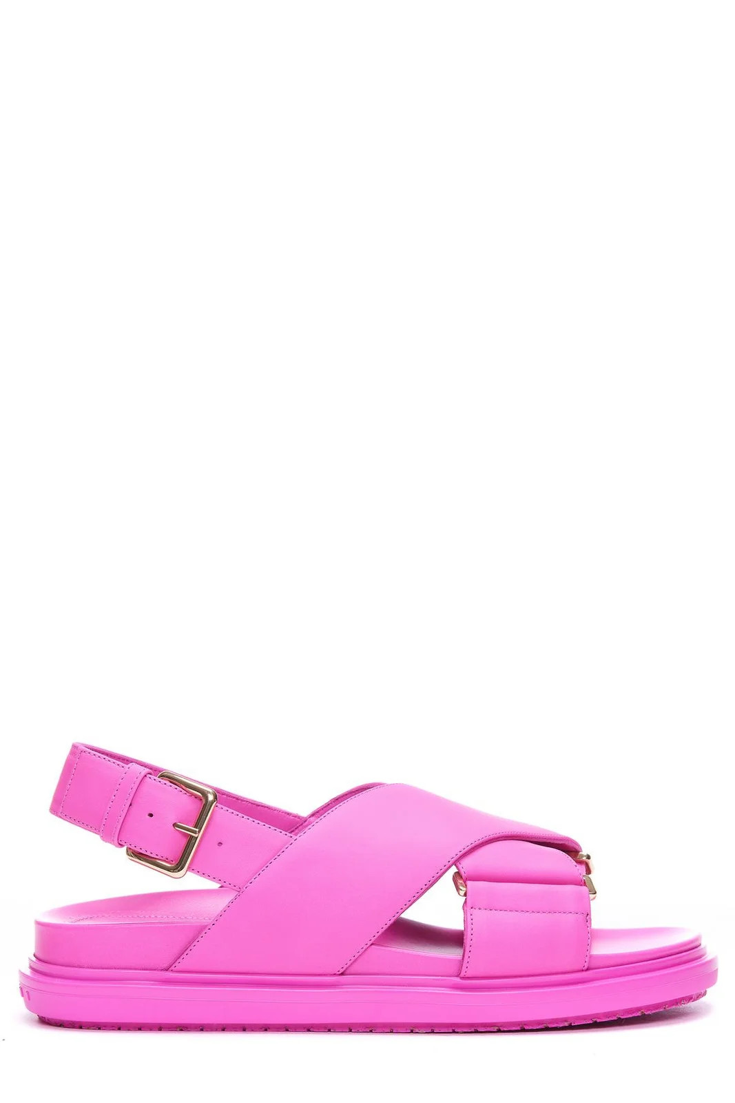 Marni Logo Embossed Buckled Sandals | Cettire Global