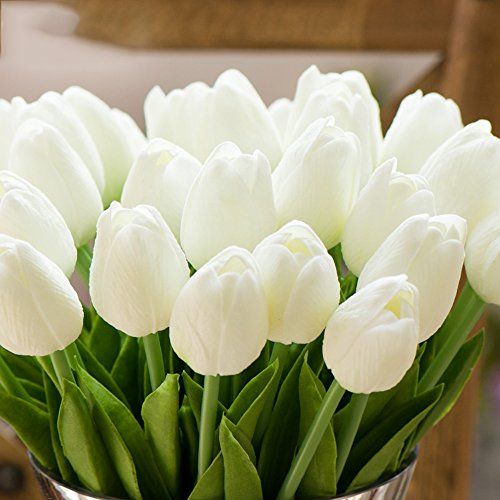 12PCS/Set PU Stunning Holland Tulip Flower Real Touch Artificial Silk Flowers Arrangement Bouquet Ho | Amazon (US)