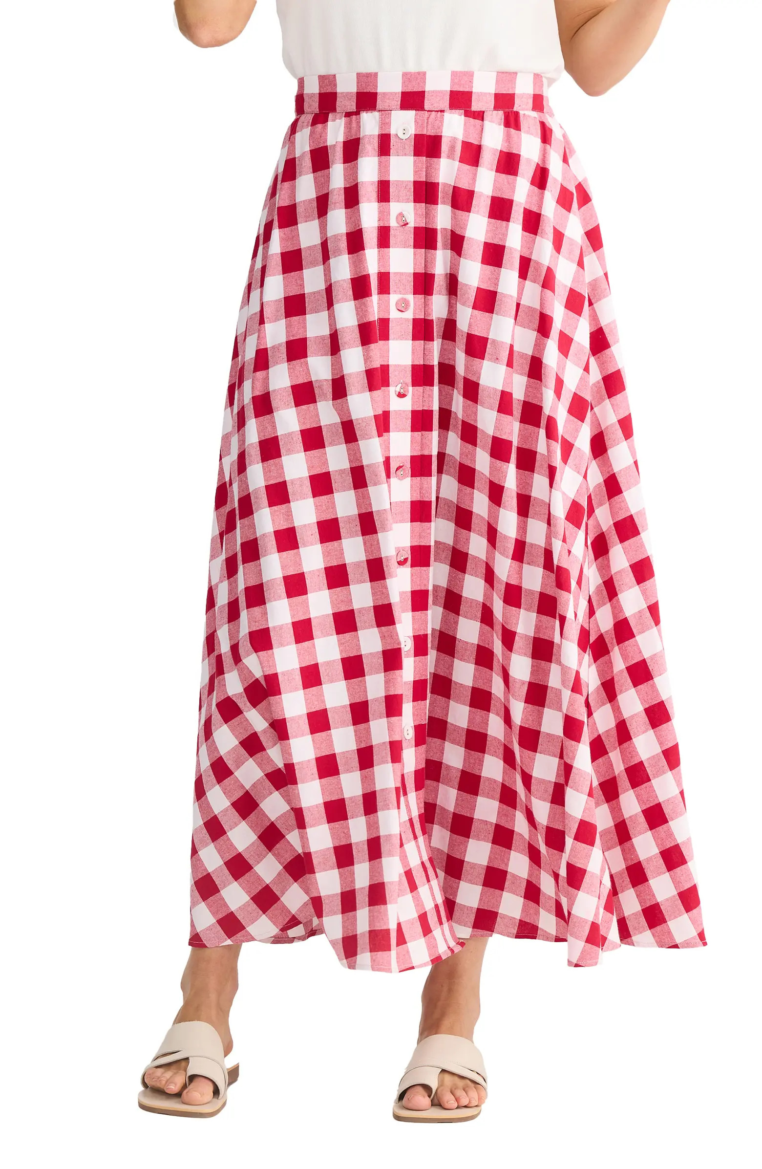 Brave+True Lucy Check Maxi Skirt | Nordstrom | Nordstrom