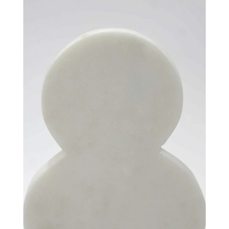 Small Marble Snowman Christmas Tabletop Decoration, White, 6.75", by Holiday Time | Walmart (US)
