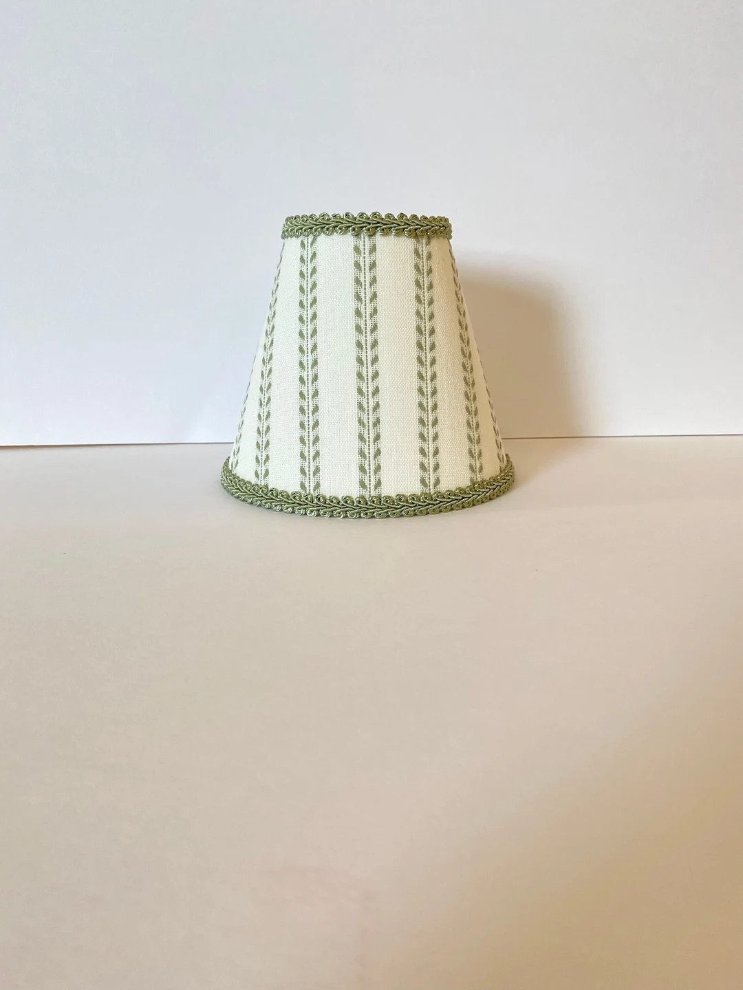 MADE TO ORDER Sage Green and Ivory Dobby Striped Sconce/chandelier Lamp Shade - Etsy | Etsy (US)