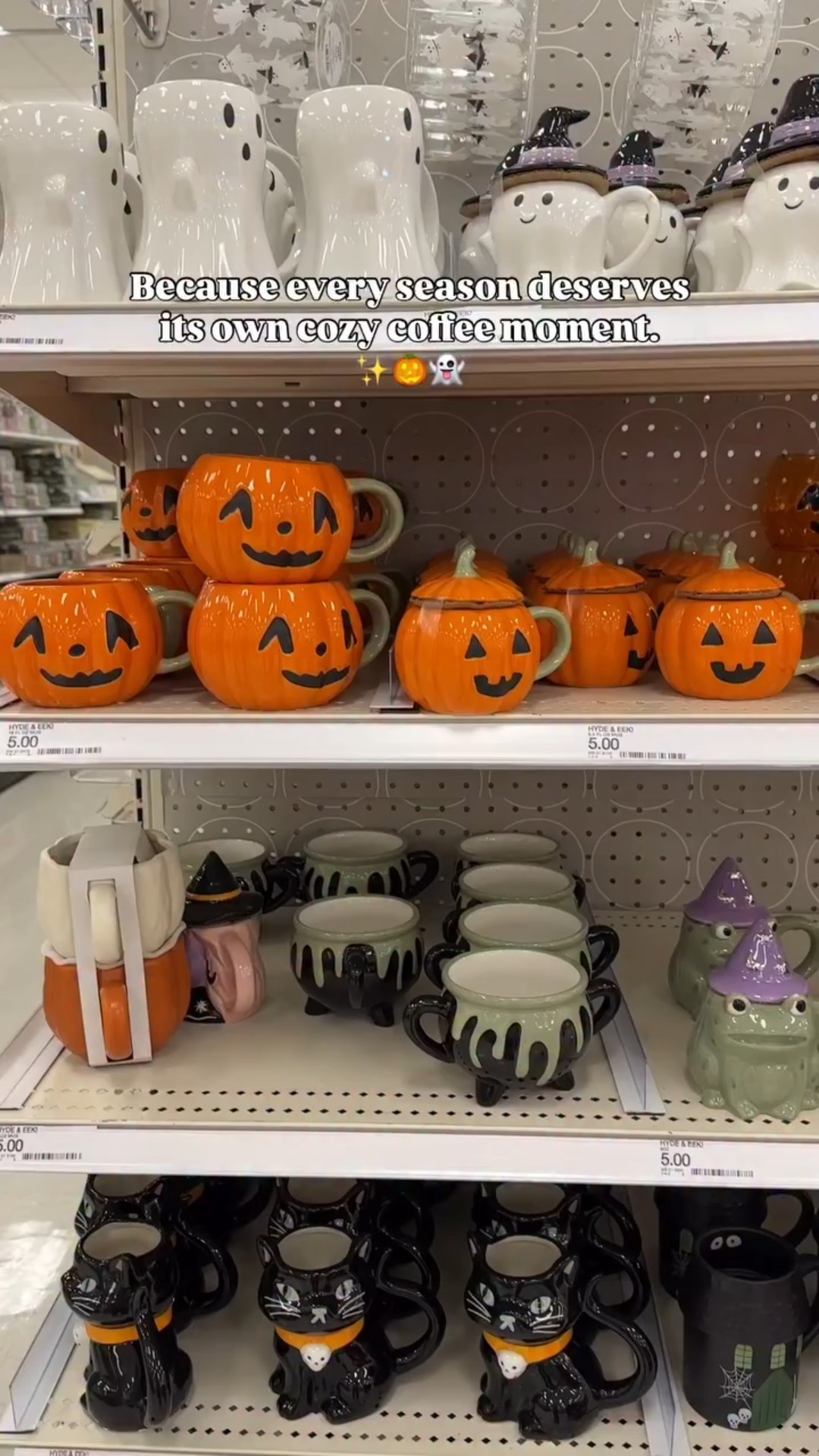 The cutest new mugs for cozy mornings just landed at Target. ☕

🤎 Shop them now, i’ve linked in my LTK before they disappear. 

Target finds, Halloween decor, bullseye’s playground, Halloween finds, spooky season, spooky decor, Target home, Target shopping, new at Target, Target run, Target mom, Target dollar spot, Halloween obsessed, Target bullseye, shop with me, Halloween mugs, ghost mug, pumpkin everything 

#cozyhalloween #Itkhome #halloween #spookyseason #coffee #halloweendecor #halloweenhome