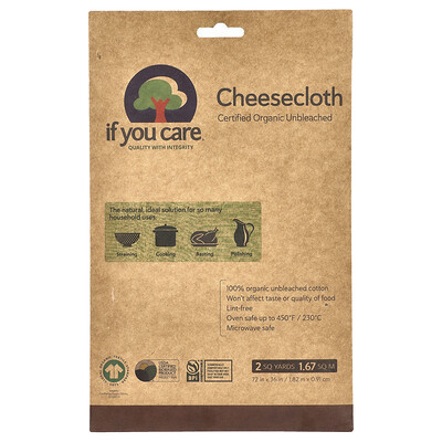 If You Care, Organic Unbleached Cheesecloth, 2 sq yards | iHerb
