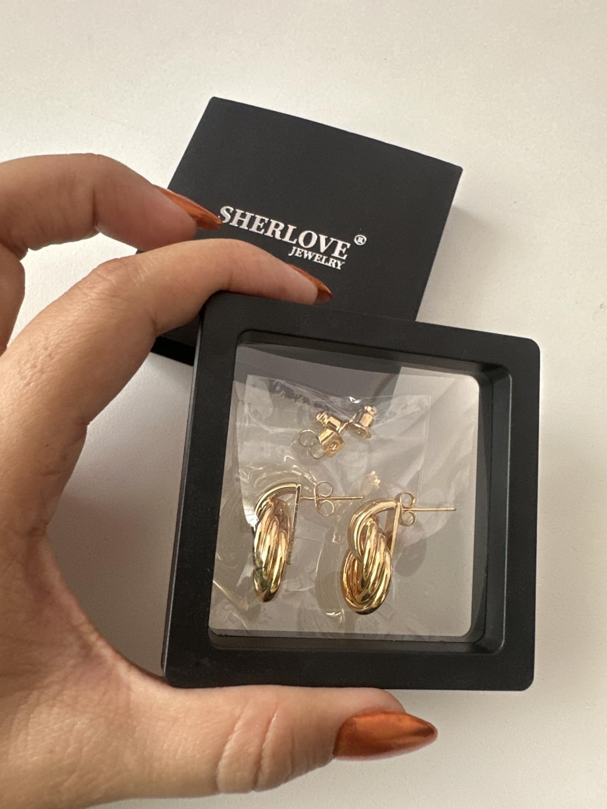 Trendy Gold Plated Knot Earrings for Women Chunky Statement Drop Dangle Earrings Lightweight Hypo... | Amazon (US)