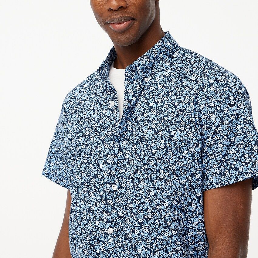 Slim short-sleeve printed flex casual shirt | J.Crew Factory