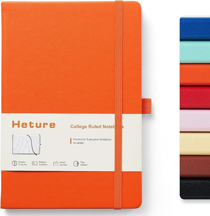 Amazon.com : Heture Hardcover Notebooks, A5 Lined Journals Notebook for Writing 160 Pages, 8.2 x ... | Amazon (US)