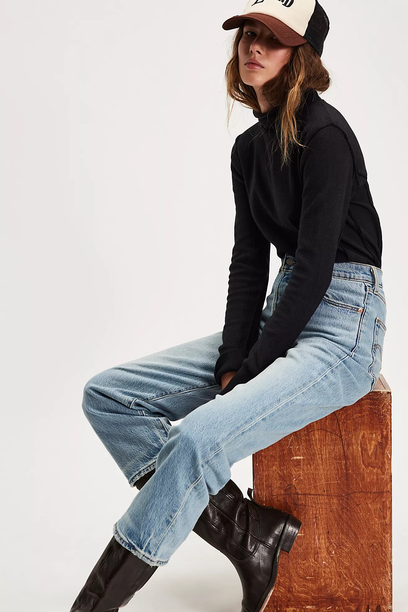 Levi's Ribcage Straight Ankle Jeans | Free People (Global - UK&FR Excluded)