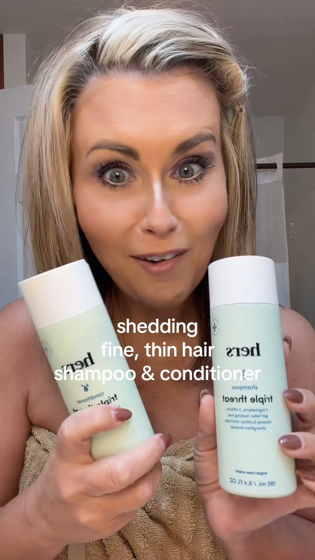 I keep reaching for Hers Triple Threat thickening shampoo and conditioner!

#LTKgrwm #LTKSaleAlert #LTKOver40