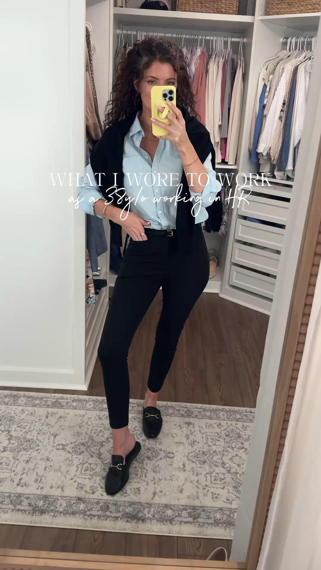 What I wore to work today 🖤 love a simple button down for the office!

#LTKdayinmylife #LTKootd #LTKWorkwear