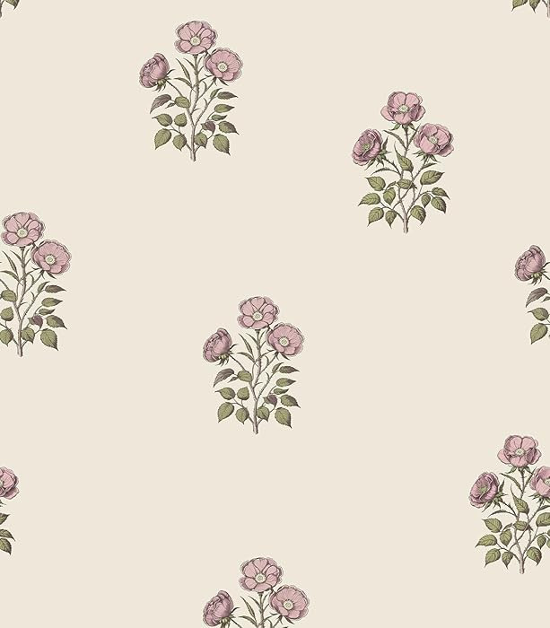17.3”×393.7” Vintage Floral Wallpaper Retro Rose Flower Contact Paper for Cabinets Self Adhe... | Amazon (US)