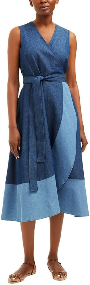 Chambray Two Tone Wrap Dress by Draper James | Amazon (US)