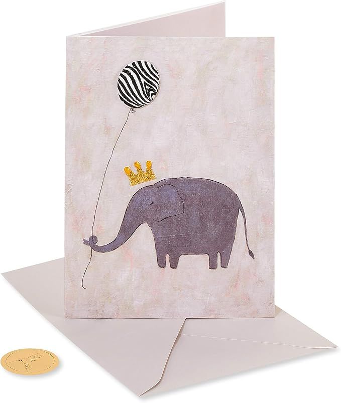Papyrus Birthday Card (Elephant with Crown) | Amazon (US)