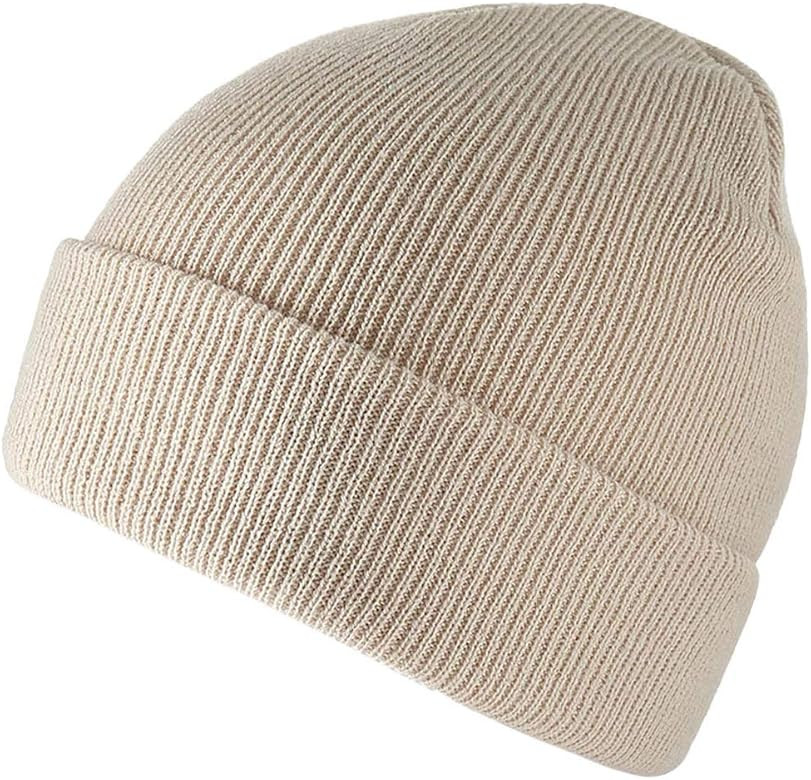 TYONMUJO Unisex Adult Knit Beanie for Men Women Warm Snug Hat Cap | Amazon (US)