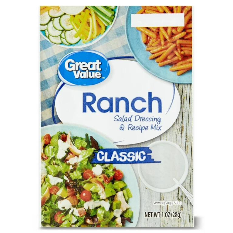 Great Value Classic Ranch Salad Dressing & Recipe Mix, 1 oz | Walmart (US)