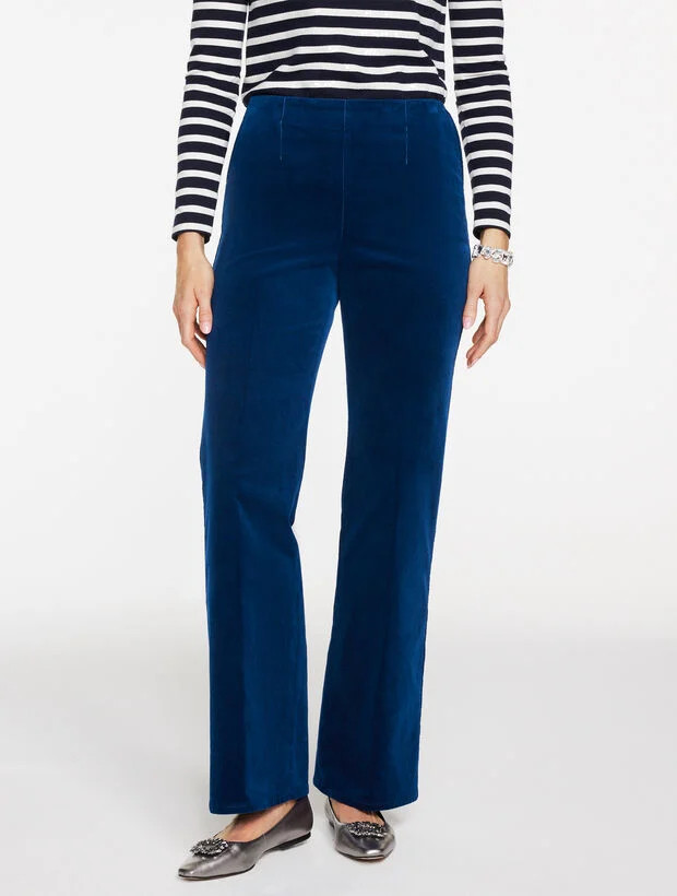 Trouser Leg Corduroy Pull-On Pants | Talbots