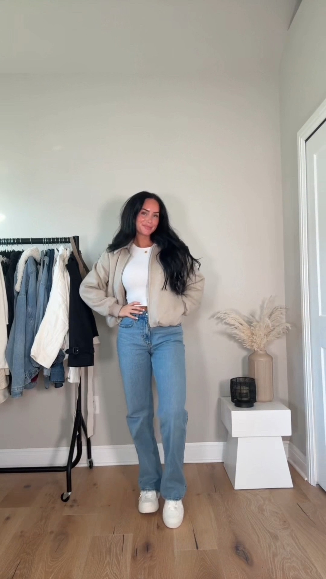 An easy, casual go-to outfit that never disappoints 🤍 Loving these Abercrombie staples and they’re all on sale 😍 I’ll have the full outfit linked on my LTK.

My sizing 5’7, 145lbs, 32dd
I’m wearing a size small jacket & tee, size 27 curve love jeans 

#LTKootd #LTKgrwm #LTKSaleAlert