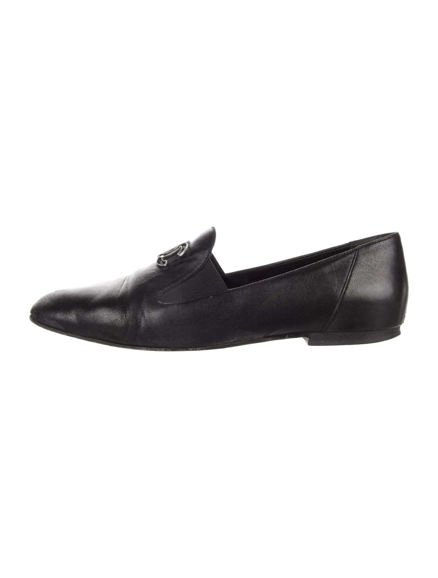 Interlocking CC Logo Lambskin Loafers | The RealReal