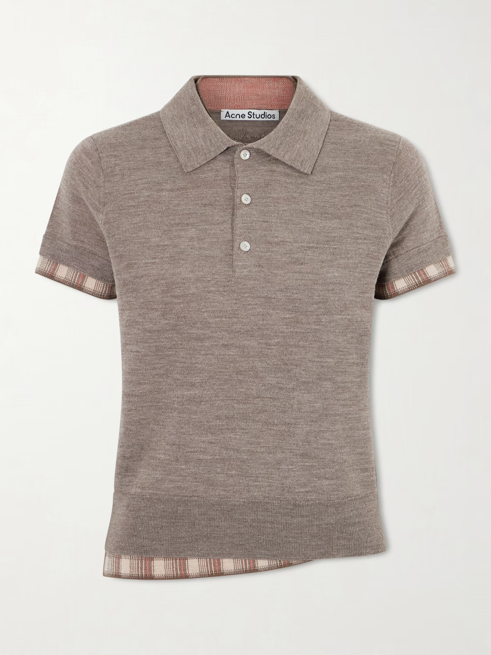 Layered checked wool polo shirt | NET-A-PORTER (UK & EU)