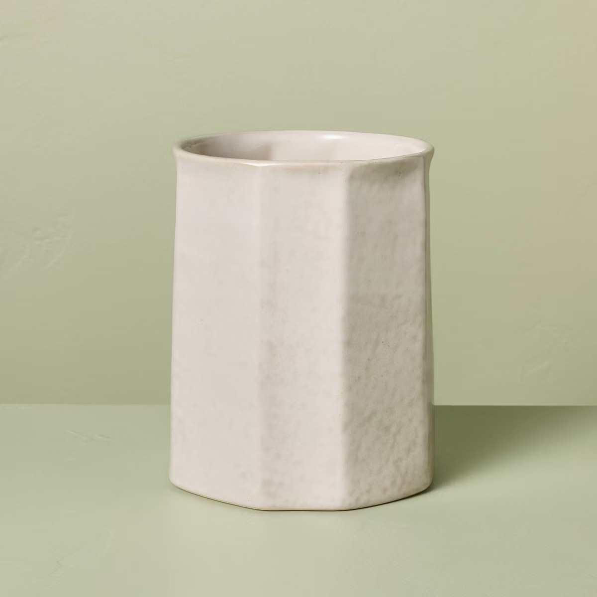 Stoneware Utensil Holder Sour Cream - Hearth & Hand™ with Magnolia | Target