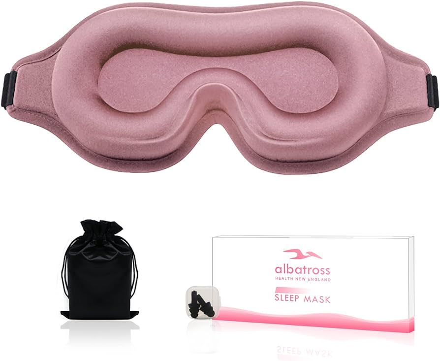 Sleep Mask for Men Women, Upgraded 3D Contoured Cup Eye mask Blindfold, Block Out Light, Eye mask... | Amazon (US)