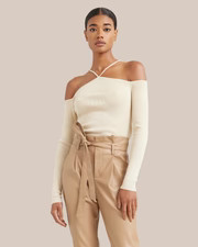 Adri Halter Cold Shoulder Top | Modern Citizen