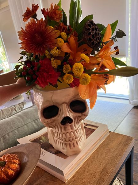 Day of the dead Halloween decor skull 

#LTKHalloween #LTKSeasonal #LTKfindsunder50