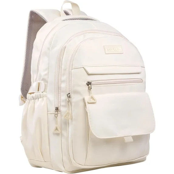 BTEPSGA Large School Backpack, College Aesthetic Laptop Bookbag for Women,Beige | Walmart (US)