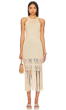 Tularosa Lucaya Dress in Tan from Revolve.com | Revolve Clothing (Global)