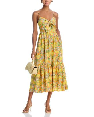 Lemon Tie Front Midi Dress - Exclusive | Bloomingdale's (US)