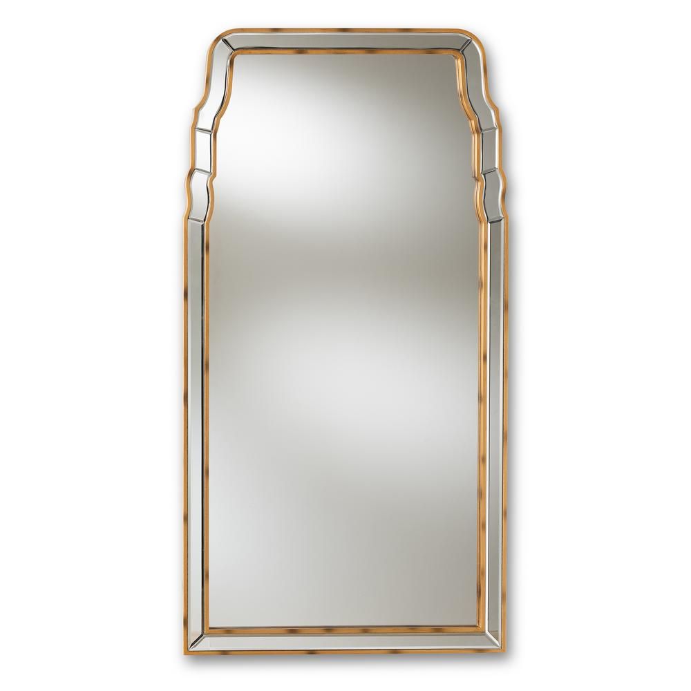 Baxton Studio Alice Antique Gold Wall Mirror | The Home Depot