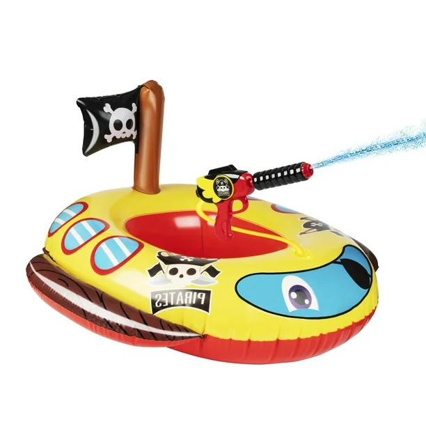 10Leccion Inflatable Toddler Pool Float with Water Gun, Pirate Ship Pool Toys for Kids | Walmart (US)