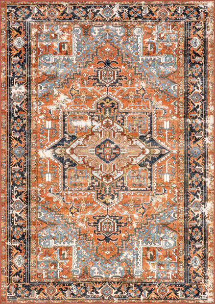 Burnt Orange Dynasty Traditional 8' x 10' Area Rug | Rugs USA