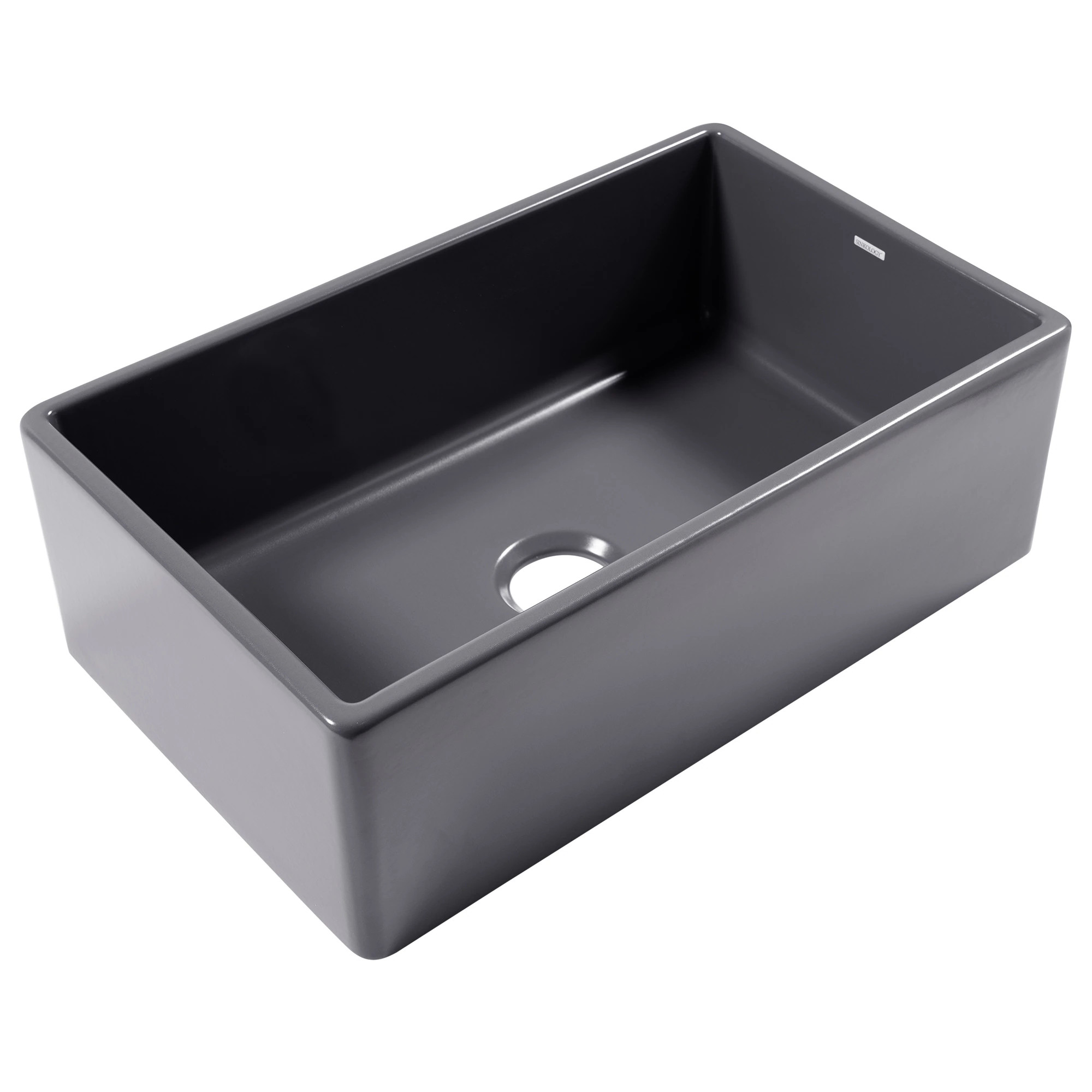 SINKOLOGY Austen Farmhouse apron front 30-in x 18-in Fireclay Single bowl Kitchen Sink Stainless Steel in Gray | SK499-30FC-MG | Lowe's
