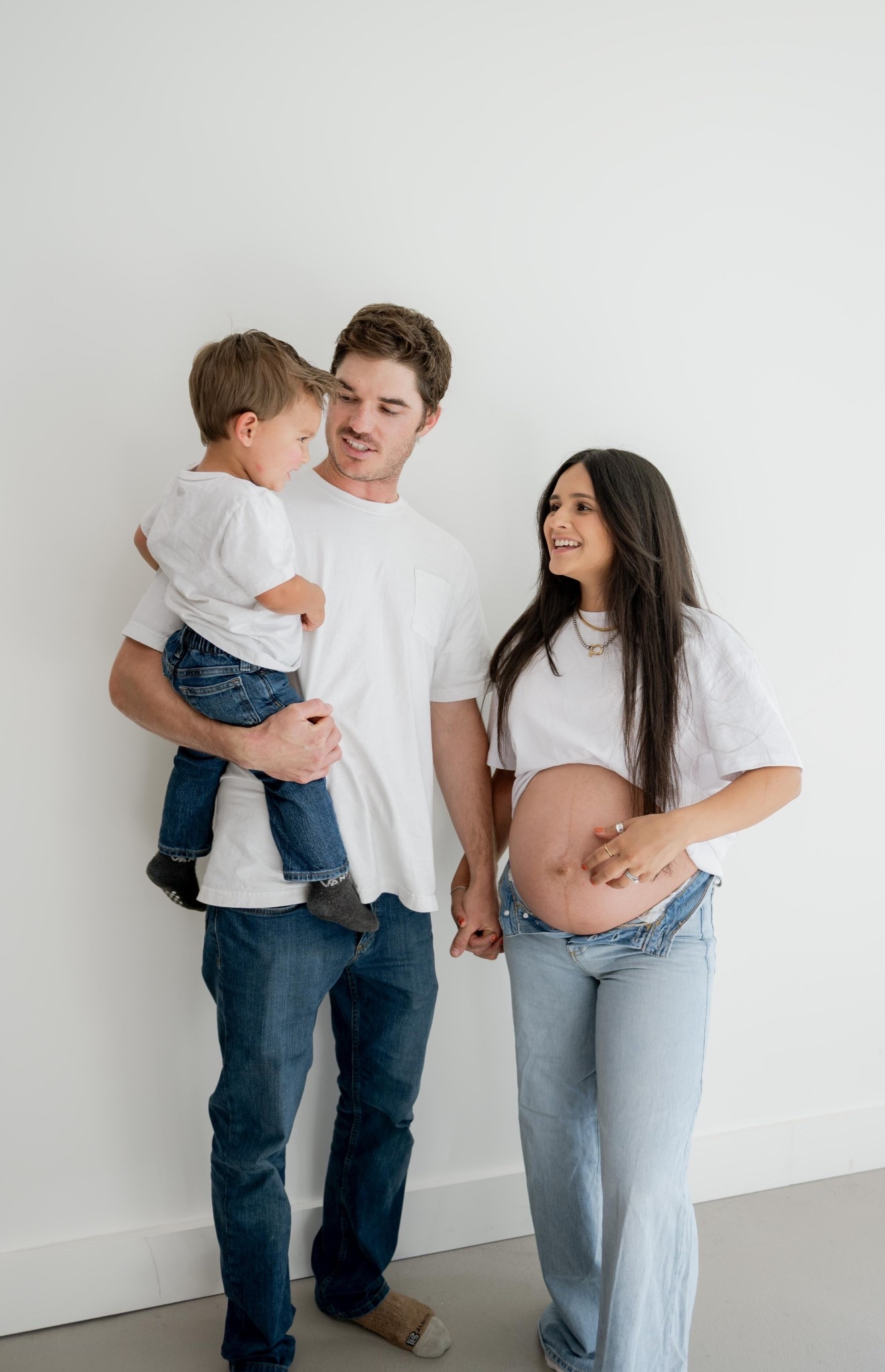 Waiting for baby B in our baby blues! Good thing my jeans were extra wide leg, because I’m extra wide right now! 

#LTKFamily #LTKStyleTip #LTKBump