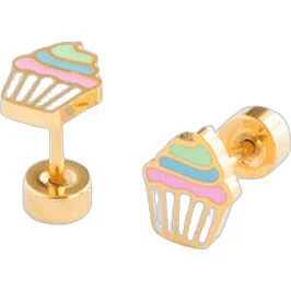 Pip Pop Post | Rainbow Cupcake Stud Earring (Multicolor, One Size) | Maisonette | Maisonette
