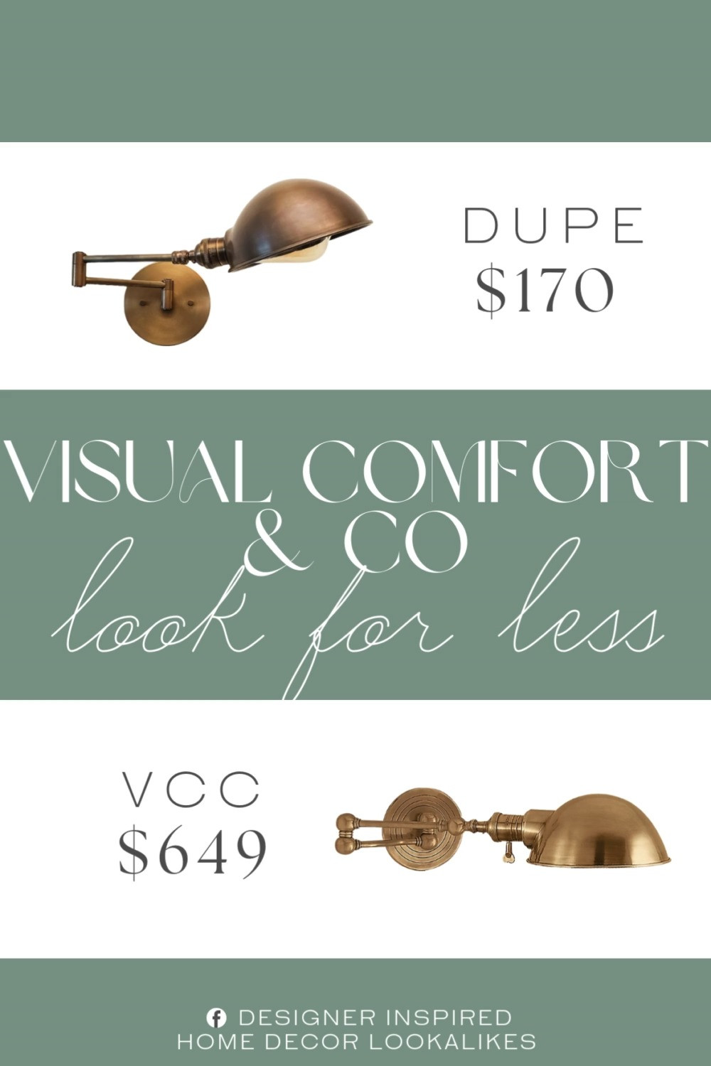 Inspired by Visual Comfort & Co Swing Arm. Modern Swing Arm Wall Sconce. Mid-Century Swing Arm Light. Adjustable Wall Sconce. Industrial Wall Light. Mid Century Wall Sconce. Gold Swing Arm Light. Retro Adjustable Wall Lamp.    

Home more affordable option find copy cat similar look for less budget friendly affordable cheap cheaper beautiful pretty. Clearance sale coupon code discount code promo code luxury lookalike look a like Inspo inspiration inspired by idea ideas Love like these? I share multiple every day in my FB group.
#visualcomfortandcoinspired #swingarmlamp #adjustablewalllight #wallsconce #modernwalllamp #armlight #industriallighting #lightinginspo 

 #LTKHome