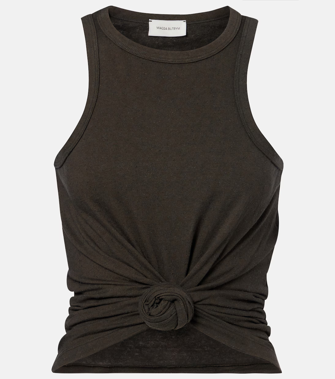 Knotted cotton and silk tank top | Mytheresa (UK)
