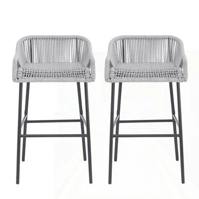 Outdoor Patio Rope Barstool (Set Of 2) | Wayfair North America
