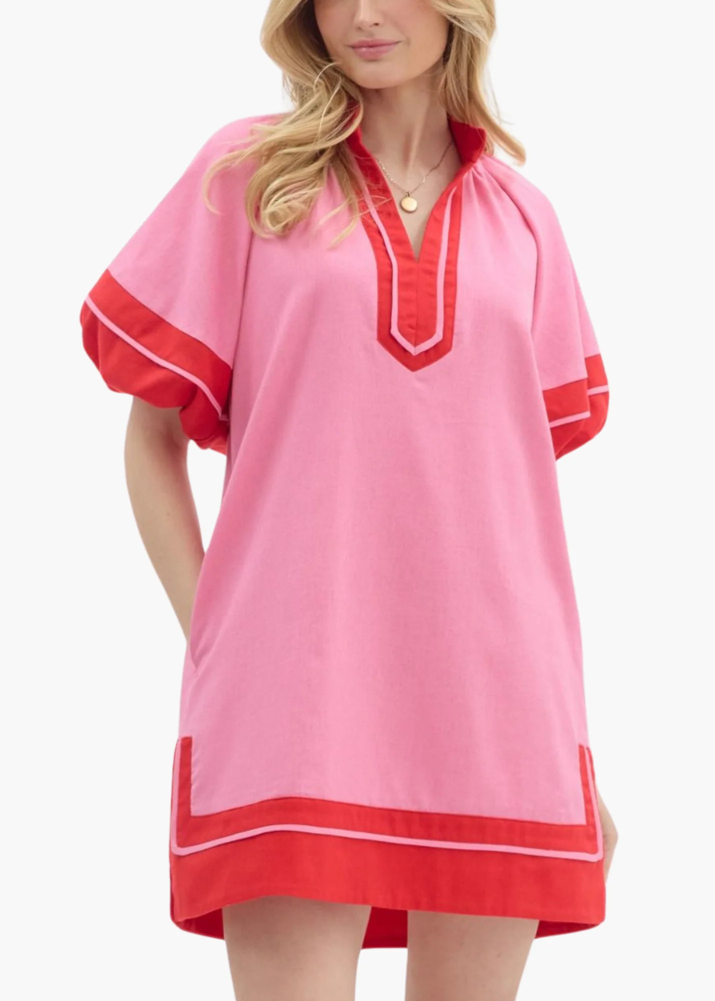 Rose Beach Mini Dress in Pink | Poppy and Pink