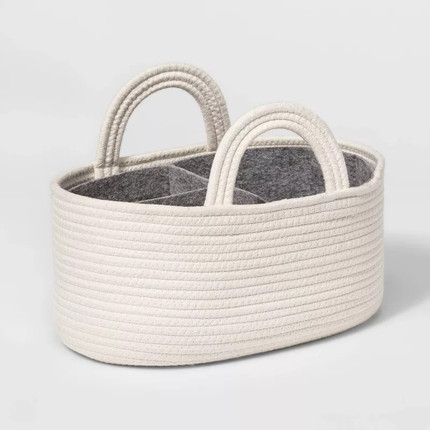 Click for more info about Coiled Rope Diaper Caddy with Dividers - Cloud Island™ Cream