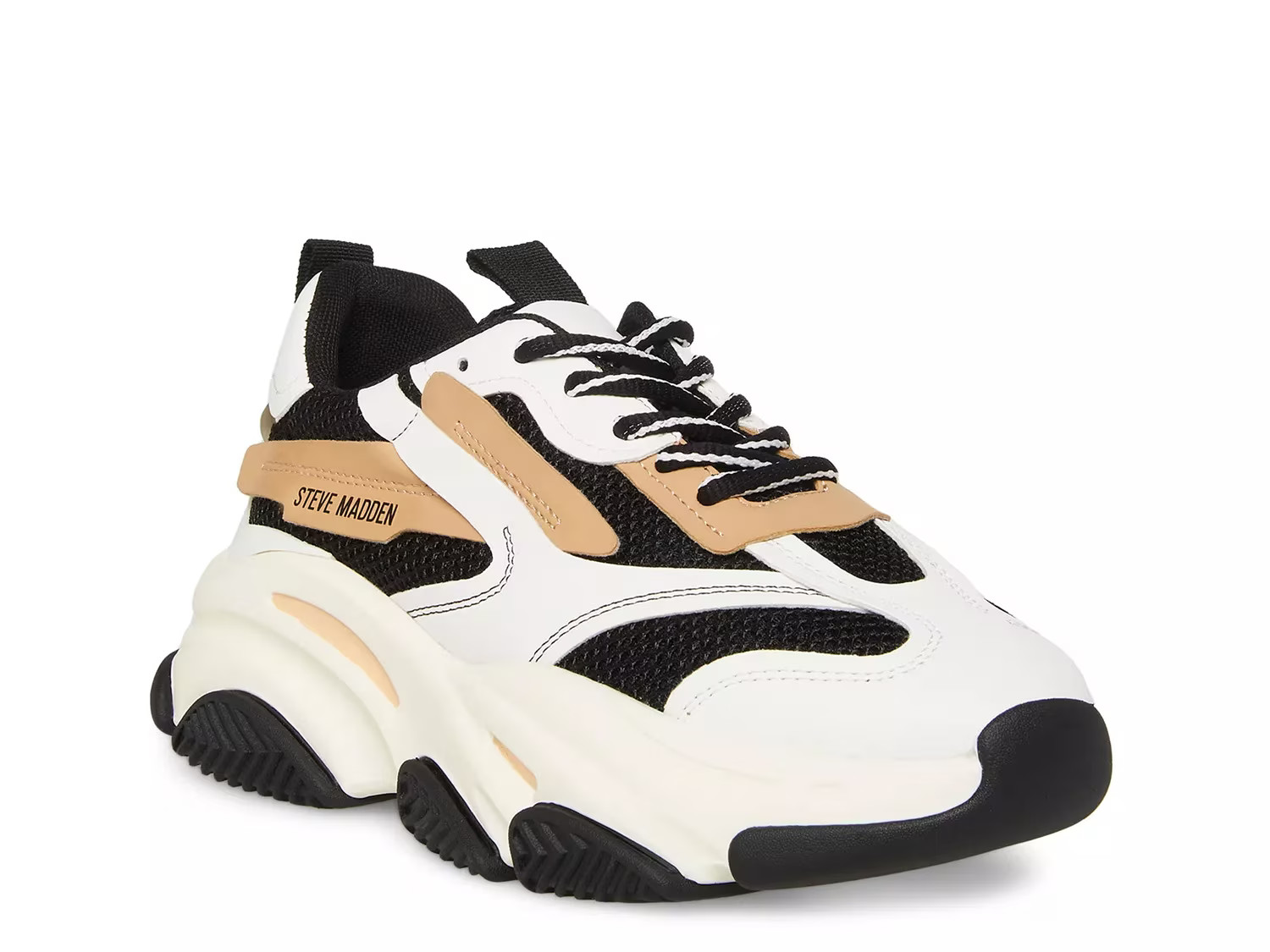 Steve Madden Possession Sneaker | Women's | White/Black | Size 8 | Sneakers | DSW