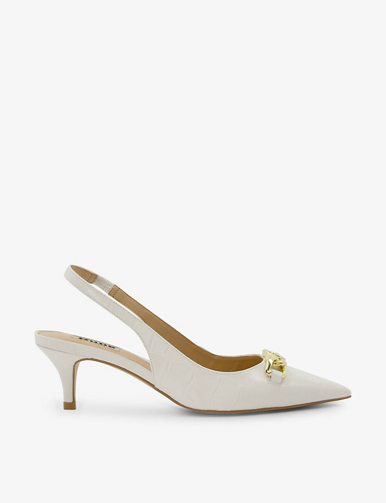 Current chain-trim slingback leather courts | Selfridges