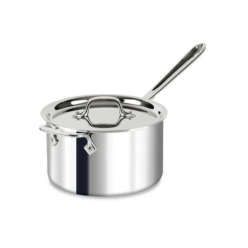 All-Clad D3 Stainless Steel Saucepan with Lid | Sur La Table
