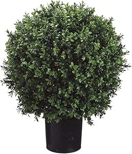 26 Inch Tall Boxwood Ball-Shaped Artificial Topiary w/Pot Indoor/Outdoor | Amazon (US)